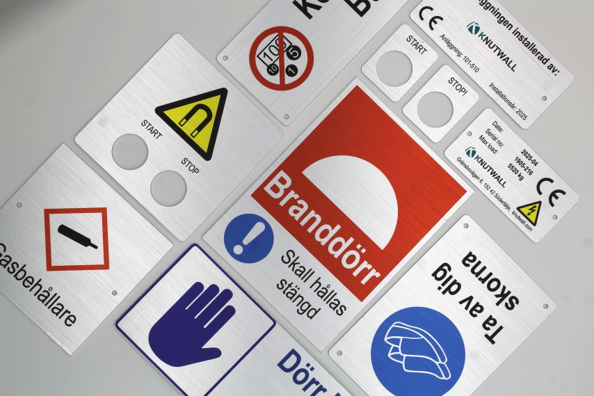 Bedruckte Aluminiumschilder für Industrie und Kennzeichnung