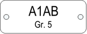 Graviertes Typenschild für Steckdose