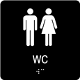 Taktiles Schild - WC (Kann individuell angepasst werden)